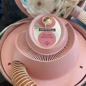 Vintage Pink Bonnet portable Hair Dryer / Nails Vintage Pink Sears Portable Deluxe Hair Dryer Complete  main image 2